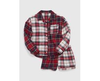 Dětské kostkované pyžamo Červená, 6