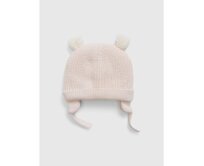 Baby čepice s oušky Růžová, 12-18M