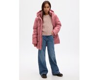 Dětská prošívaná bunda s kapucí Růžová, M