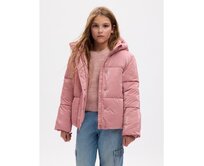 Dětská prošívaná bunda s kapucí Růžová, XL