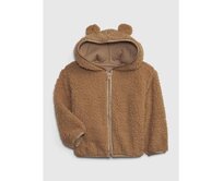 Dětská bunda sherpa Hnědá, 2YRS