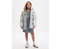 Dětská metalická bunda Šedá, XL