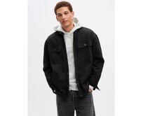 Džínová košile sherpa Černá, S