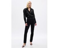 Průsvitná košile oversize Černá, XXS