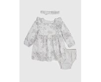 Baby vzorované šaty Šedá, 0-3M