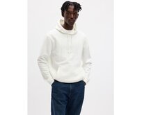 Mikina s logem a kapucí Bílá, XS