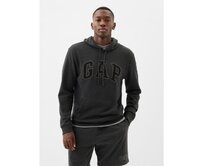 Mikina s logem a kapucí Černá, XS