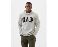 Mikina s logem a kapucí Šedá, XS