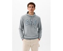 Mikina s logem a kapucí Šedá, XS