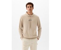 Mikina s logem a kapucí Béžová, XXL