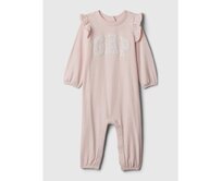 Baby overal s logem Růžová, 3-6M