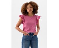 Dětské tričko s volány Růžová, S