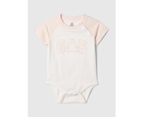 Baby body z logem Růžová, 12-18M