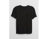Dětské tričko s kapsičkou Černá, S