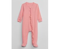 Dětský overal na zip Růžová, 6-9M