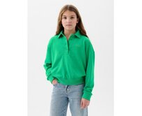 Dětská mikina s límečkem Zelená, XS