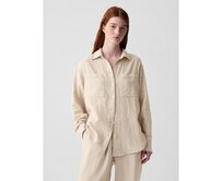 Mušelínová košile oversize Béžová, XS