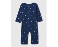 Baby vzorovaný overal Modrá, 6-12M