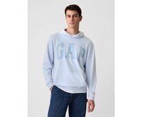 Mikina s logem a kapucí Modrá, M