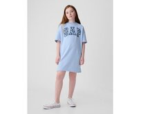 Dětské šaty s logem oversize Modrá, XS