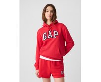 Mikina s logem a fleece Červená, XS