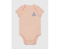 Baby body s medvídkem Růžová, 6-12M