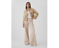 Kalhoty s kapsami Baggy Khaki Cargo Béžová, 4