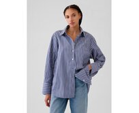 Popelínová oversize košile Big Shirt Modrá, M