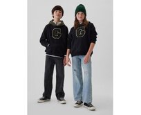 Dětská mikina s kapucí Unisex Černá, S