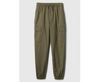 Dětské cargo twill tepláky Zelená, M