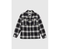 Dětská flanelová košilová bunda Černá, XL