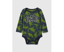 Baby bavlněné body s logem Zelená, 3-6M