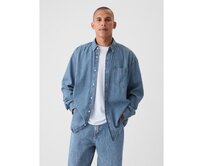 Džínová oversize košile Modrá, S