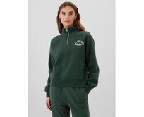 Oversize mikina s logem Zelená, XS