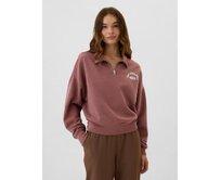 Oversize mikina s logem Červená, XS