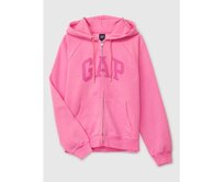 Mikina na zip Vintage Soft Růžová, XXS