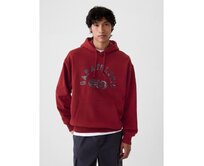 Oversize mikina s logem Červená, S