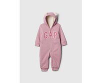 Baby sherpa overal s logem Růžová, 0-3M