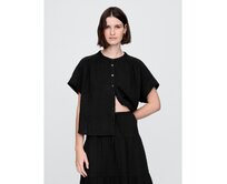 Mušelínová oversize košile Gap Černá, XS