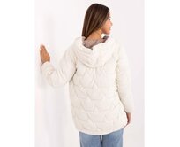 Ecru péřová bunda s kapucí Ecru, M