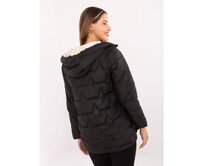 Černá prošívaná bunda se zipem Černá, M