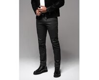 Pánské džínové kalhoty STRAIGHT LEG - černé V1 OM-PADP-0133 Černá, XXL