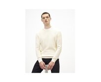 Pletený svetr Tepic s drobným vzorem Bílá, S