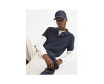 Bavlněné piké polo tričko Teone Modrá, M