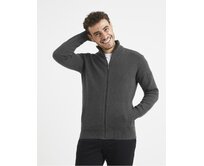 Kardigan Vemilano na zip Šedá, S