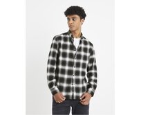 Kostkovaná flanelová košile Černá, M