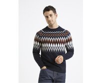 Svetr Veryfair s žakárovým vzorem Modrá, S