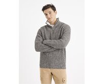 Svetr Veviking s límcem na zip Šedá, S