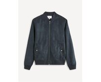 Bomber Budain z imitace semiše Modrá, S