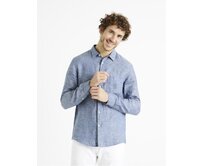 Lněná košile Daflix Modrá, S